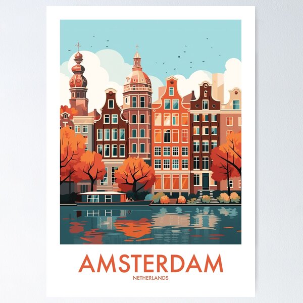 Aperçu de l'œuvre AMSTERDAM créée et vendue par MarkedArtPrints.