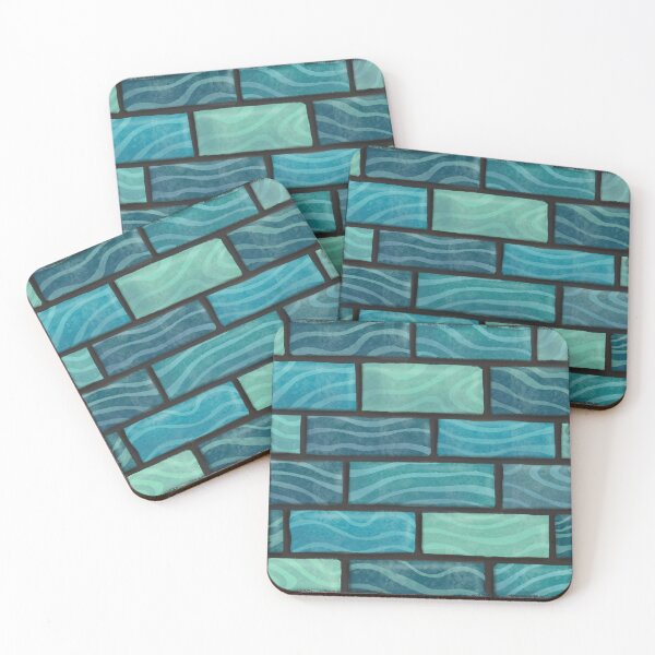 Item preview, Nautical Blue Rippled Brick Pattern  designed and sold by kspence66.