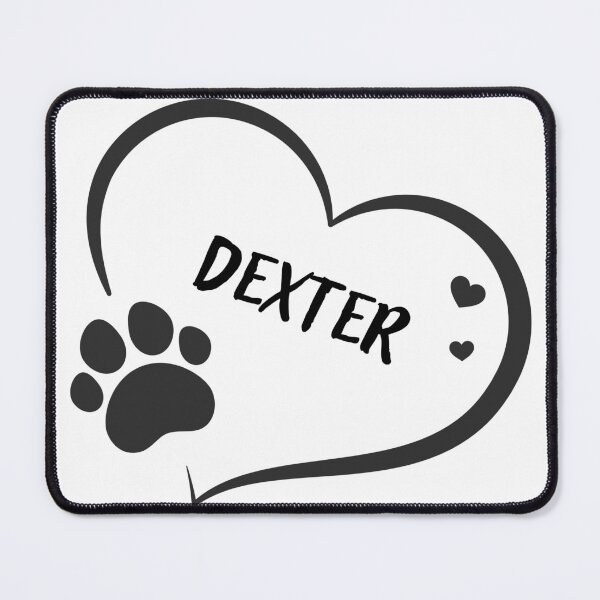 Item preview, Dexter pet dog or cat name in a heart with a paw, great gift for dog or cat owners designed and sold by OCS1337.