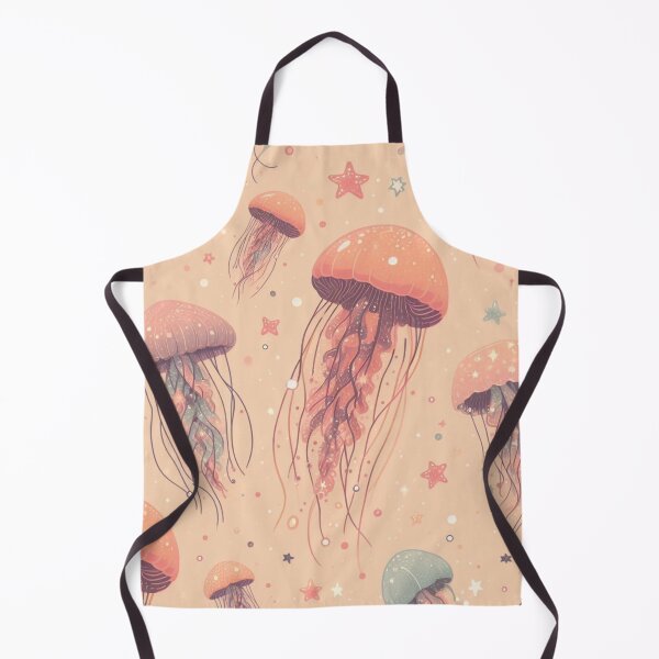 Item preview, Repeating Pattern Of Colourful Jellyfish designed and sold by FuzyFriendHaven.