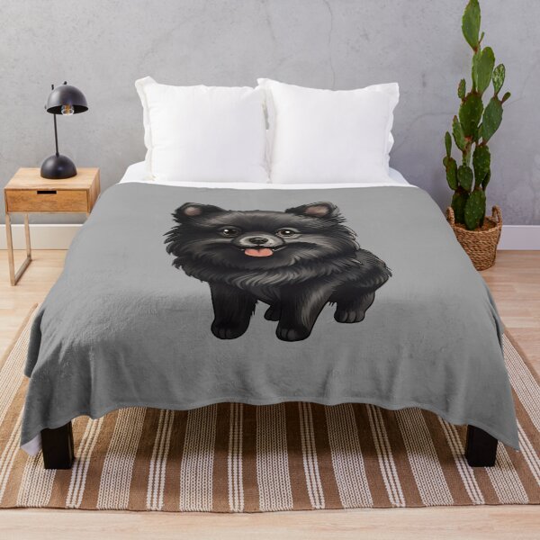 Item preview, Cute Black Pomeranian Puppy Dog Drawing designed and sold by meganohm.