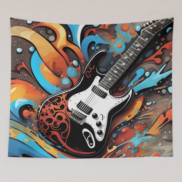 Aperçu de l'œuvre Guitare Splash Art créée et vendue par Bright-Moonrise.