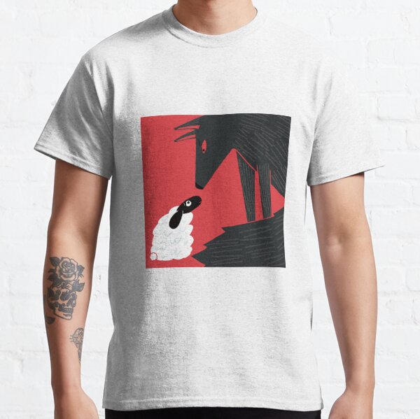Lamb and wolf face to face Classic T-Shirt
