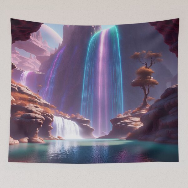 Item preview, Glowing Extraterrestrial Waterfall designed and sold by Roanemermaid.