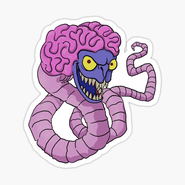 Brain worm Sticker