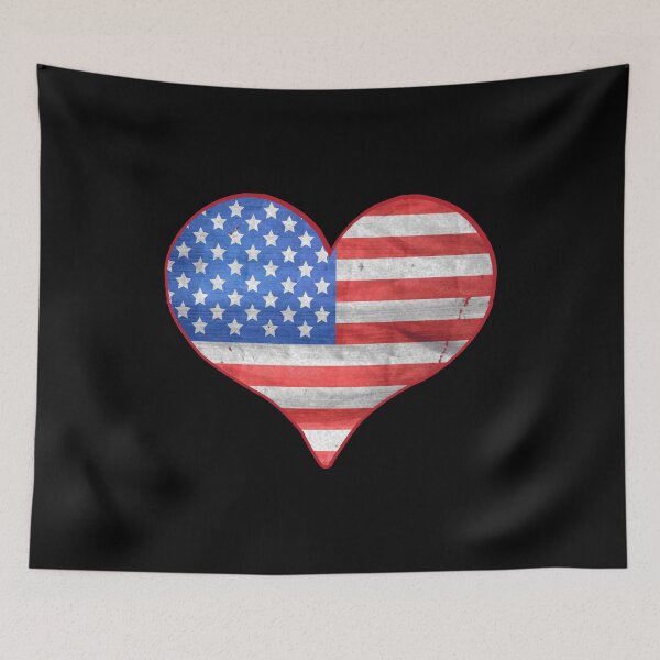 Artikelvorschau, American Flag Heart entworfen und verkauft von flippinsg.
