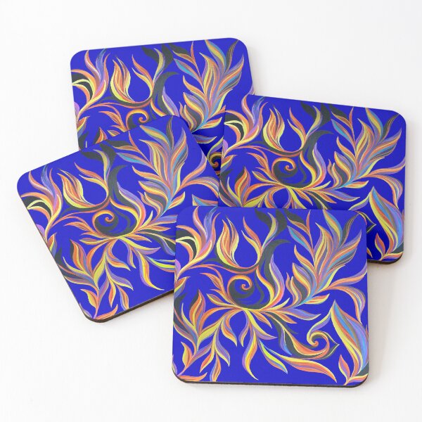 Item preview, abstract leaves designed and sold by WellnesswithArt.