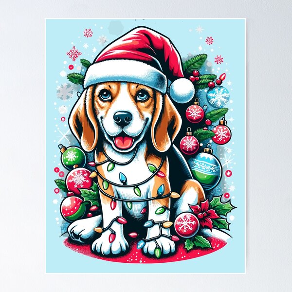 Item preview, Merry Beagle Christmas! designed and sold by VoyteksDesigns.
