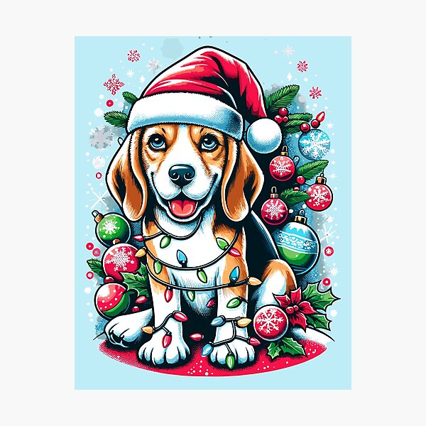 Item preview, Merry Beagle Christmas! designed and sold by VoyteksDesigns.