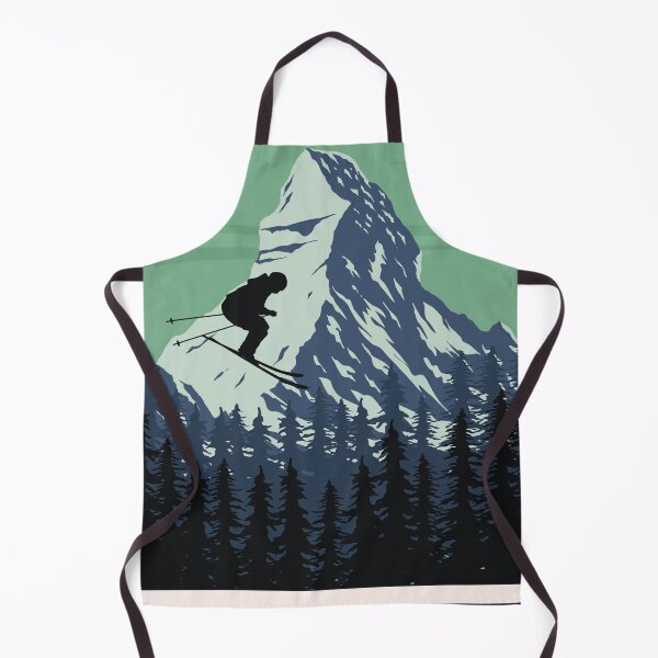 Item preview, Vintage Zermatt Matterhorn Switzerland Ski Poster designed and sold by ElLocoMus.