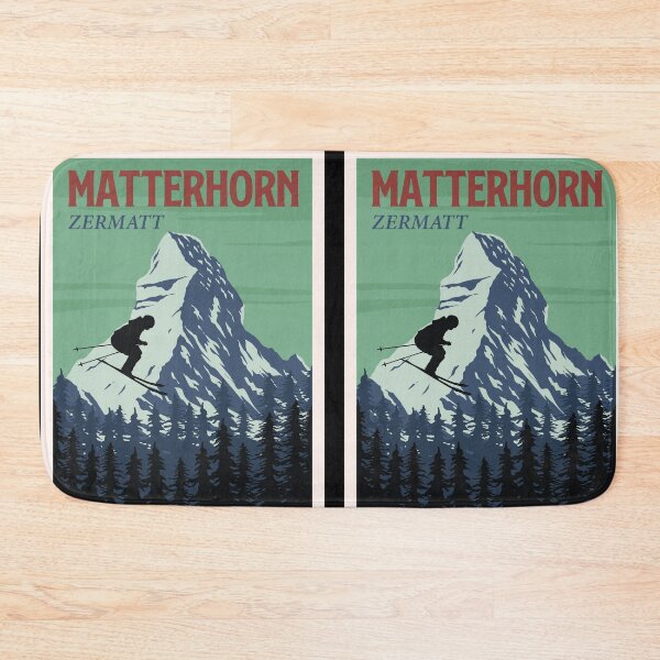 Item preview, Vintage Zermatt Matterhorn Switzerland Ski Poster designed and sold by ElLocoMus.