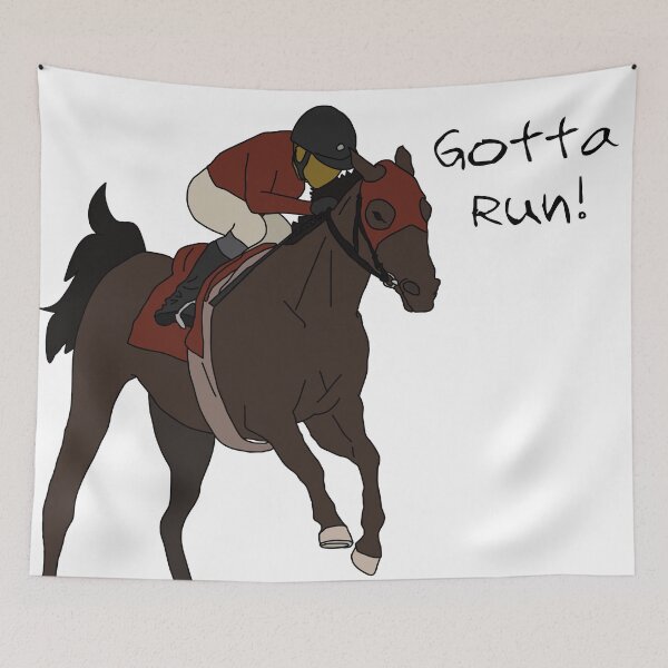 Item preview, "Gotta Run!" Racehorse designed and sold by Abby Art Studio.