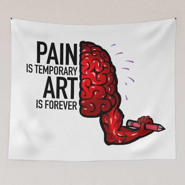 Artikelvorschau, Pain is temporary, Art is forever, red entworfen und verkauft von EmyArt.
