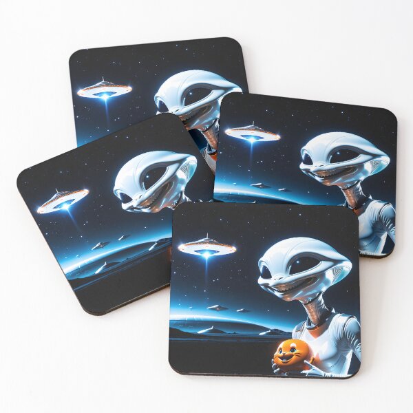 Item preview, White Alien Mother Watches Fleet Departure designed and sold by JoeZigns81.