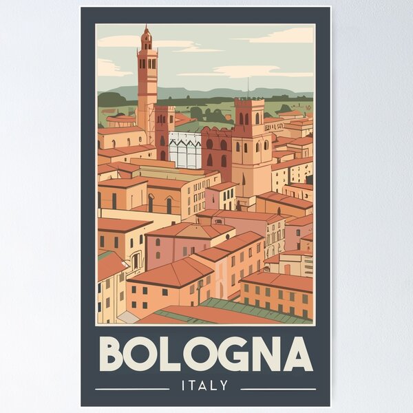 Item preview, A Vintage Travel Art of Bologna - Italy  designed and sold by GoodOldVintage.