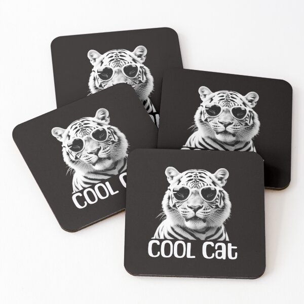 Item preview, White Tiger Sunglasses Cool Cat designed and sold by TigerRoseStudio.