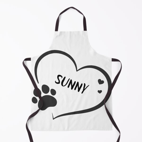 Item preview, Sunny pet dog or cat name in a heart with a paw, great gift for dog or cat owners designed and sold by OCS1337.