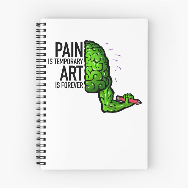 Item preview, Pain is temporary, art is forever, green designed and sold by EmyArt.