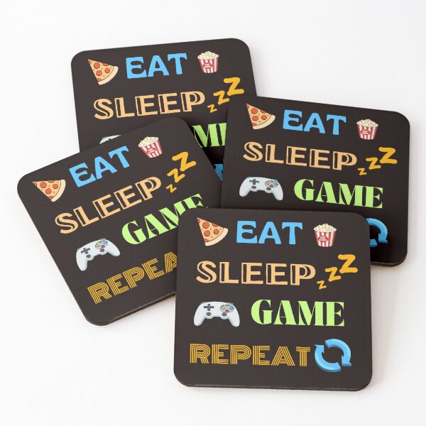 Item preview, Eat, sleep, game, repeat. Cool player t-shirt. designed and sold by Studio-wzory.