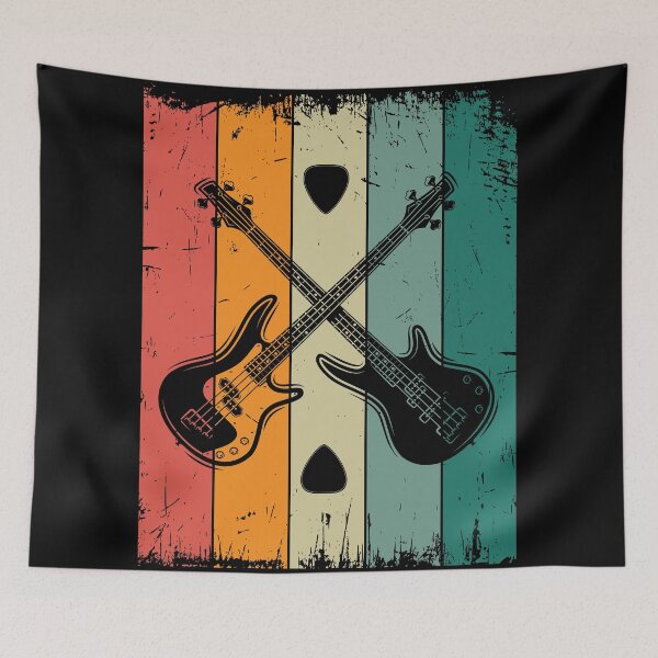 Aperçu de l'œuvre Guitariste cadeau musiciens guitare rétro vintage créée et vendue par KAYDEE01212 ✨.