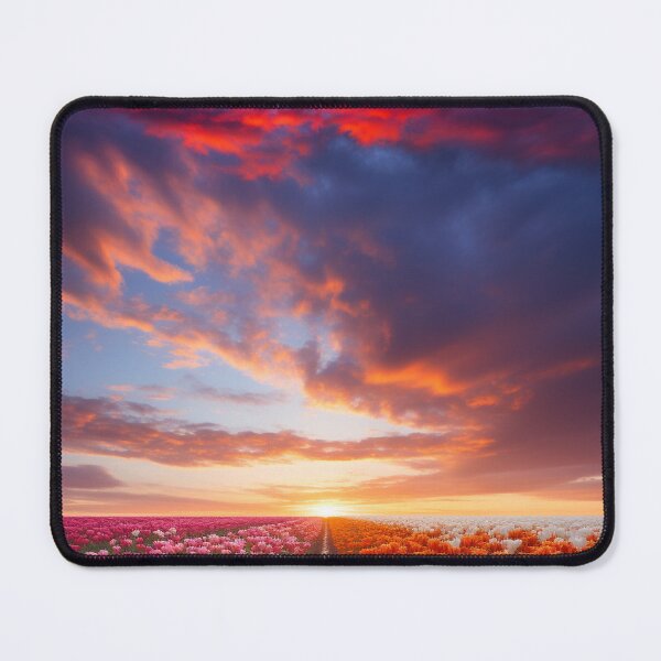 Item preview, Tulip Field Red Sky designed and sold by Hartbecke.