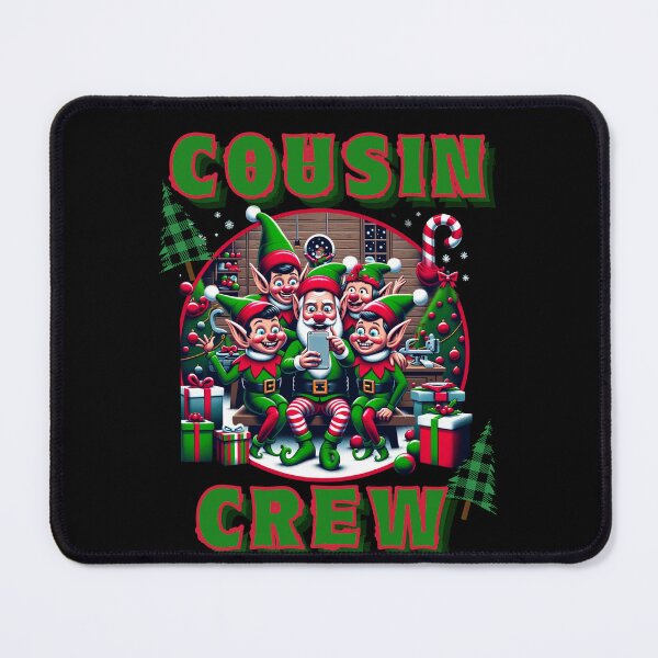 Item preview, Cousin crew Festive Family Holiday Gathering Design Whimsical Christmas Elves in Green designed and sold by ArtFeverShop.