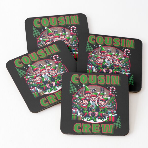 Item preview, Cousin crew  Festive Family Holiday Gathering Design  Whimsical Christmas Elves in Green designed and sold by ArtFeverShop.