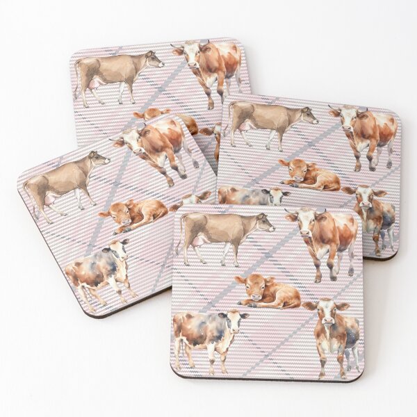 Item preview, Cows Plaid Pink 2 designed and sold by Ashley Gagnon.