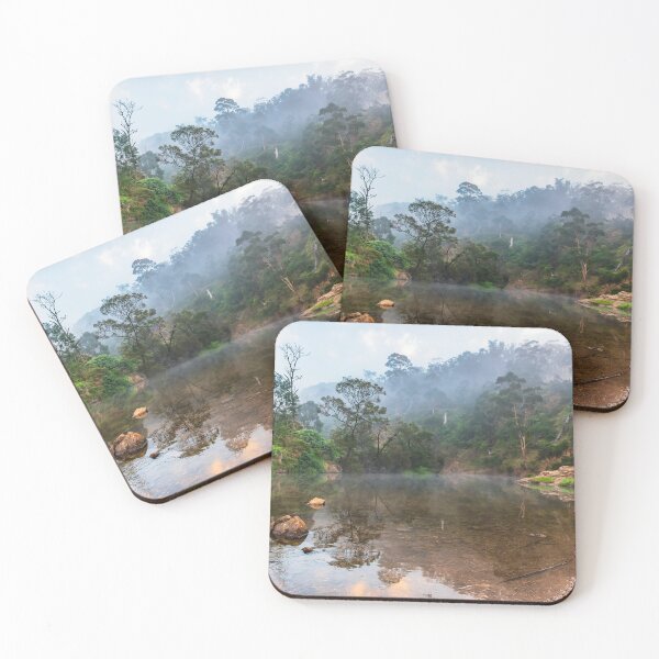 Item preview, Dawn mist at the Lerderderg Gorge designed and sold by Wildpix.