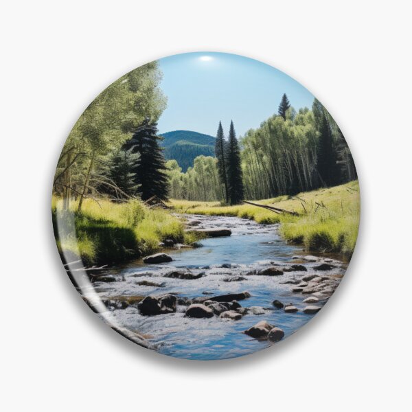 Item preview, Aspen and Pine Trees along Mountain Stream designed and sold by Hartbecke.