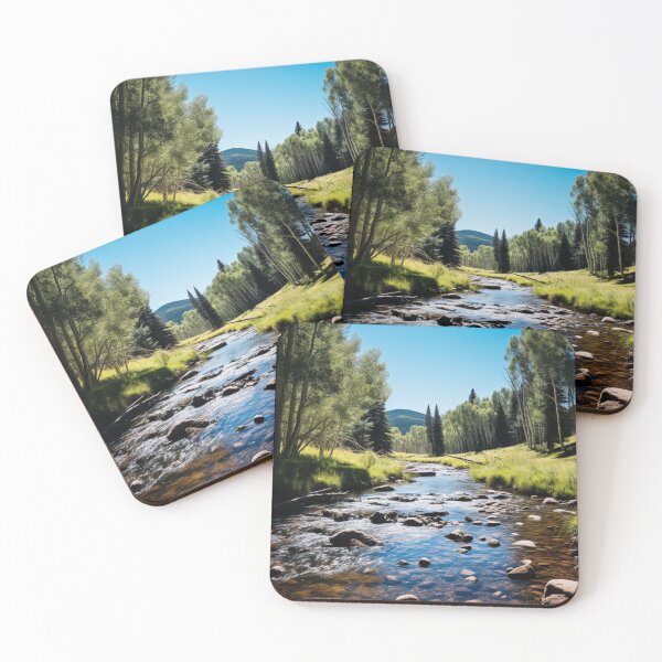 Item preview, Aspen and Pine Trees along Mountain Stream designed and sold by Hartbecke.