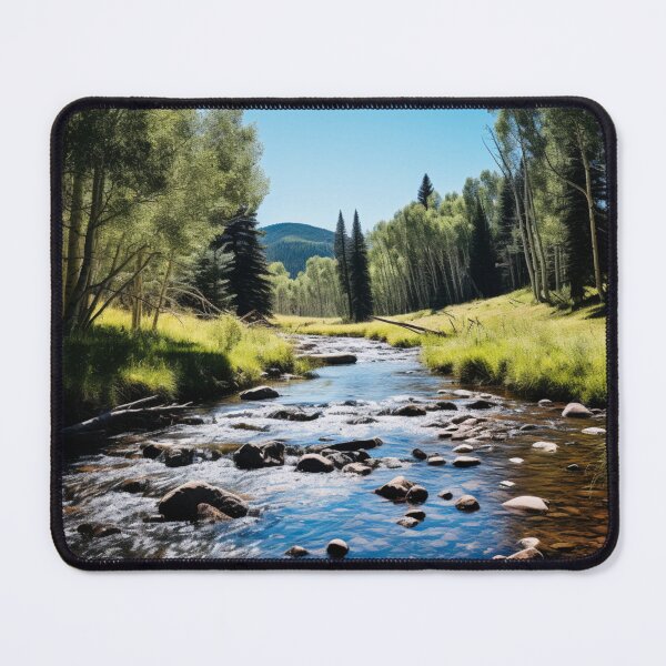 Item preview, Aspen and Pine Trees along Mountain Stream designed and sold by Hartbecke.