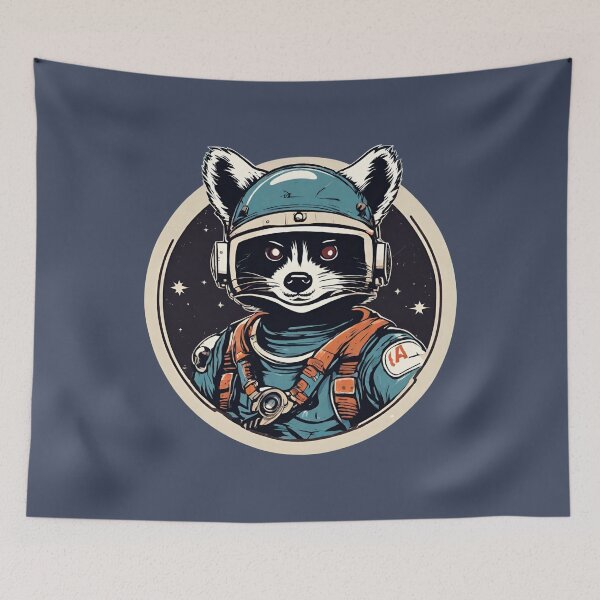 Item preview, Space Cadet Raccoon designed and sold by cozyvintage.