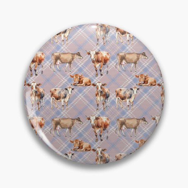 Item preview, Cows Plaid Pink 3 designed and sold by Ashley Gagnon.