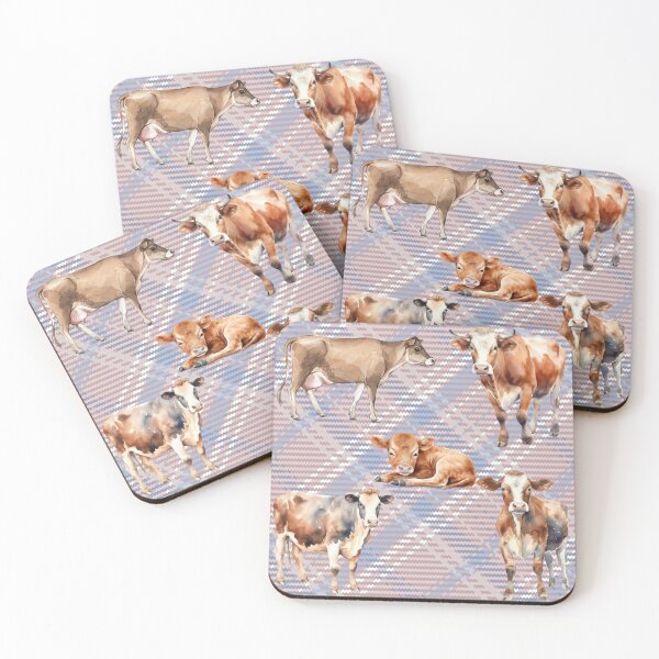 Item preview, Cows Plaid Pink 3 designed and sold by Ashley Gagnon.