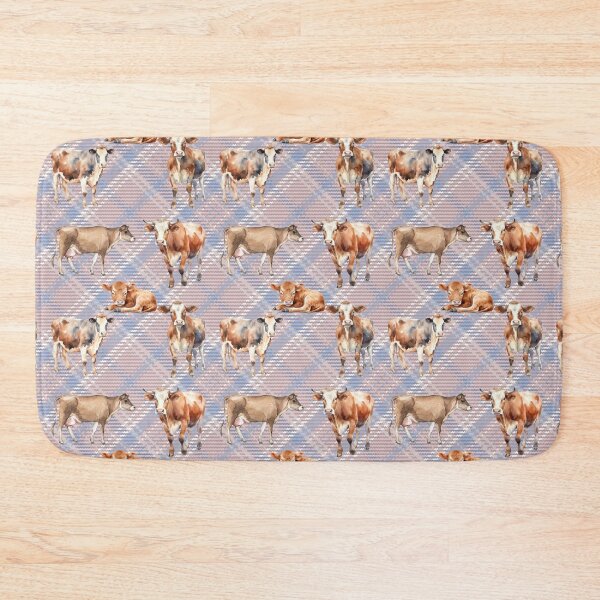 Item preview, Cows Plaid Pink 3 designed and sold by Ashley Gagnon.