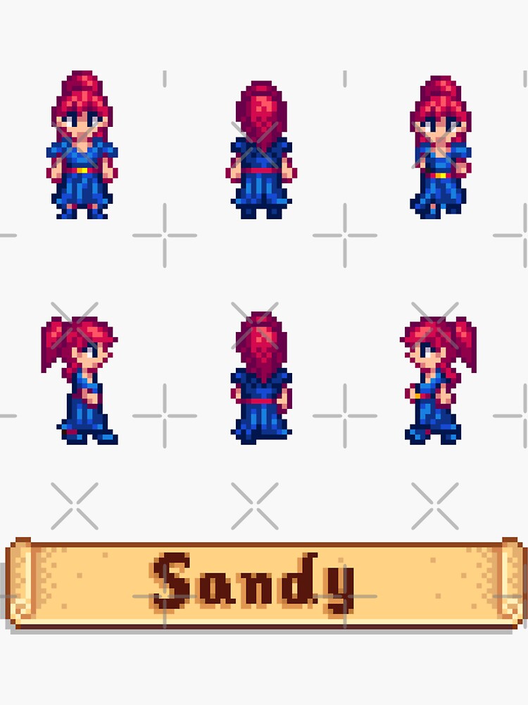 Stardew Valley Sprites - Sandy&quot; Sticker for Sale by kathdvd 