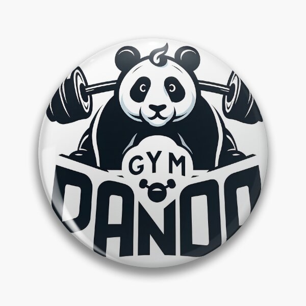 Item preview, cute panda lifting barbell gym panda  designed and sold by ArsiStrenght.