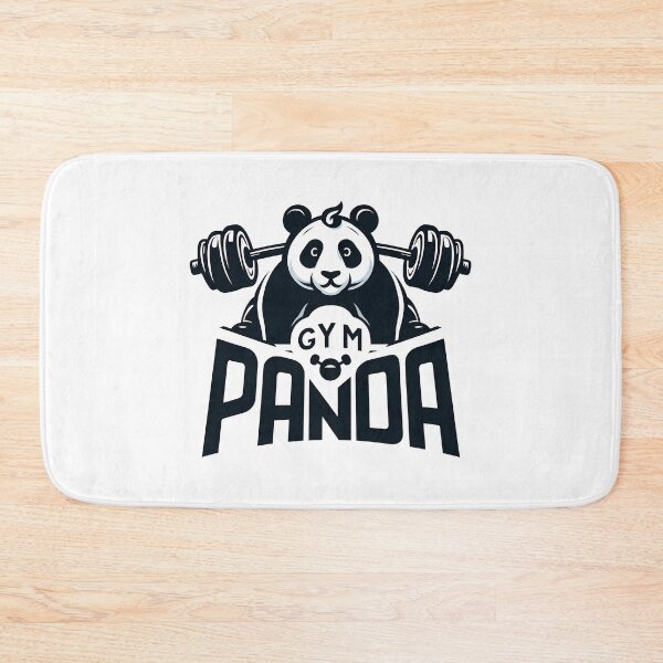 Item preview, cute panda lifting barbell gym panda  designed and sold by ArsiStrenght.