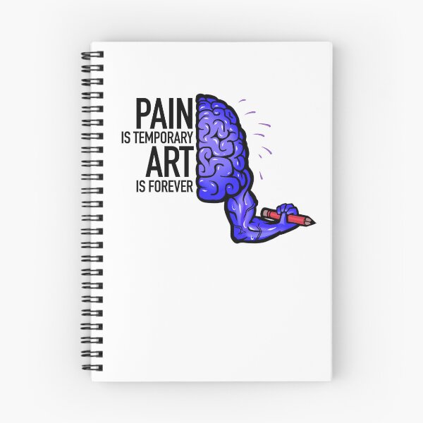 Item preview, Pain is temporary, Art is forever, blue designed and sold by EmyArt.