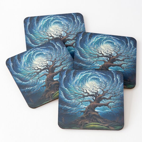 Item preview, Twisted Tree Blue designed and sold by imagi-naition.