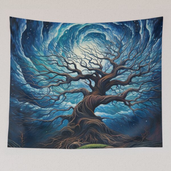 Item preview, Twisted Tree Blue designed and sold by imagi-naition.