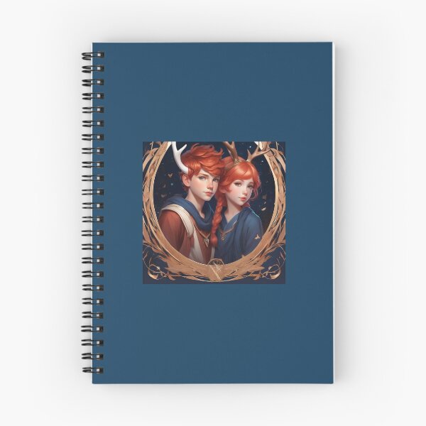 Item preview, Redheaded Deer Fae Young Man, Young Woman designed and sold by FlutterbyFairy.