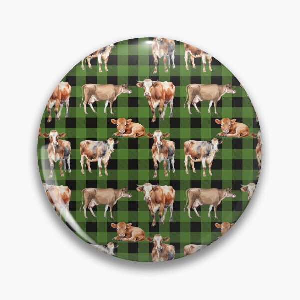 Item preview, Cows Plaid Green designed and sold by Ashley Gagnon.