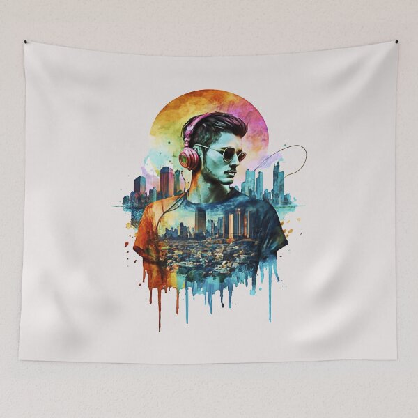 Item preview, music in the city designed and sold by NotesForMusic.