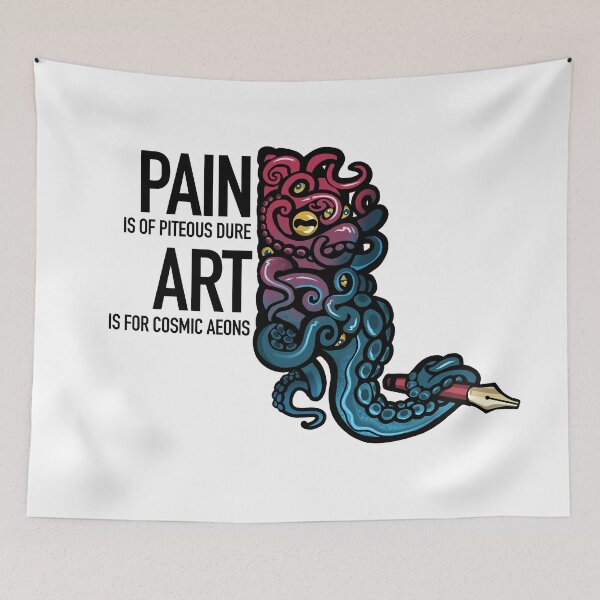 Item preview, Pain is temporary, art is forever, lovecraft designed and sold by EmyArt.