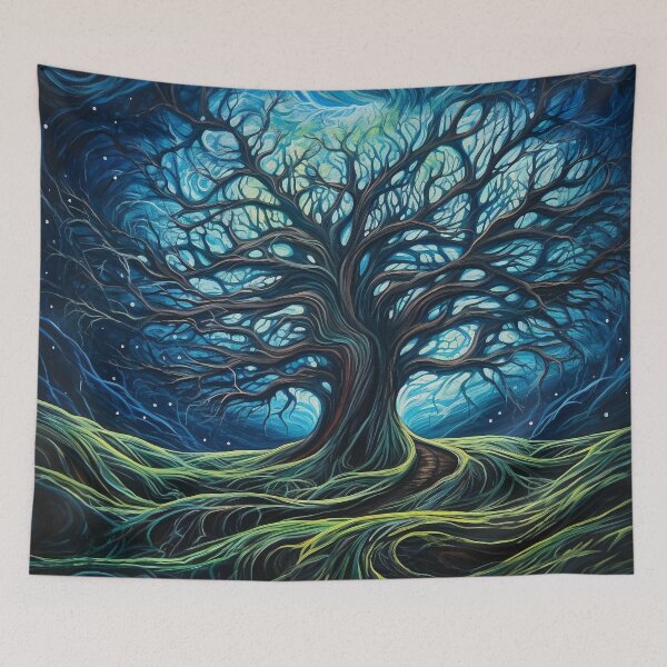 Item preview, Wooden Tree Blue designed and sold by imagi-naition.