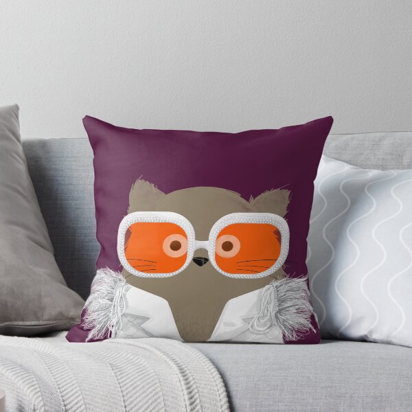 Cat Elton Throw Pillow