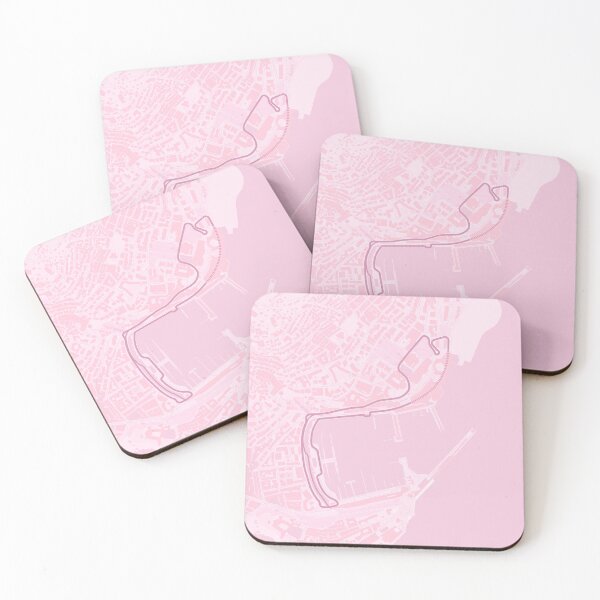 Item preview, Monaco Grand Prix | Pink Pastel Track Map | Formula 1 Track Design Gift designed and sold by MoshoboMakes.