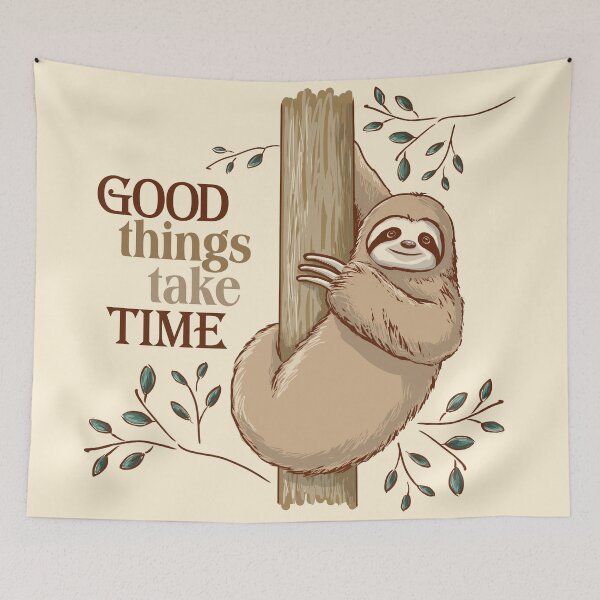 Item preview, Good Things Take Time Sloth designed and sold by ElephantShoe.